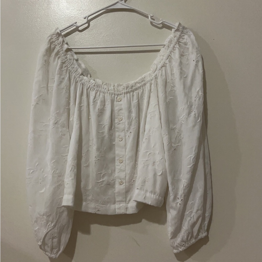 White off the shoulder blouse
